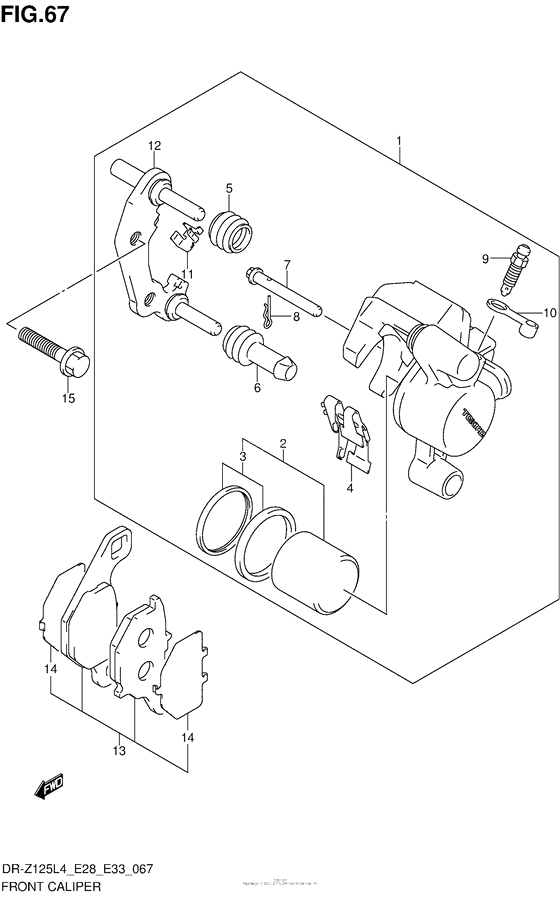 Front Caliper (Dr-Z125Ll4 E33)