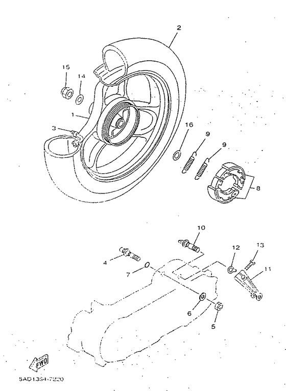 YN50R Переднее колесо