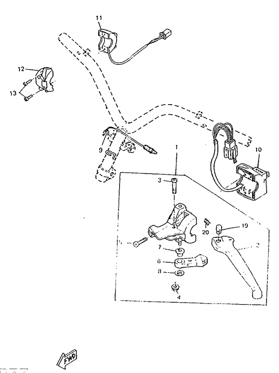 Handle switch. lever