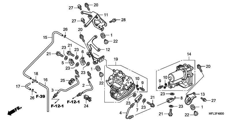 Rear power unit/rear valv e unit