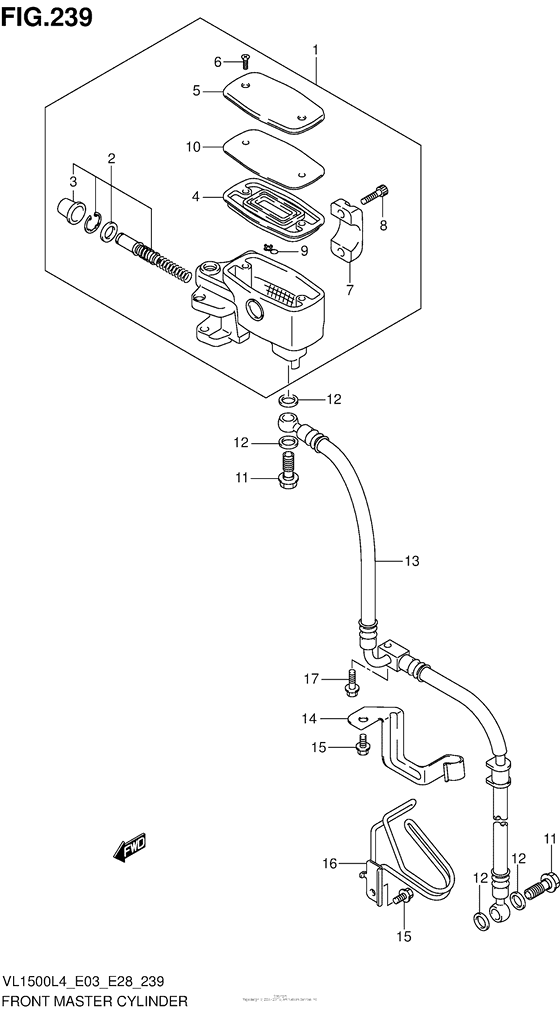 Front Master Cylinder (Vl1500Bl4 E33)