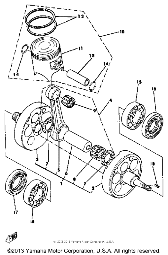 Crankshaft-piston