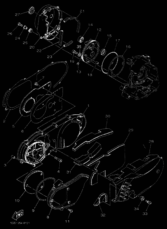 Crankcase cover ass`y  (v