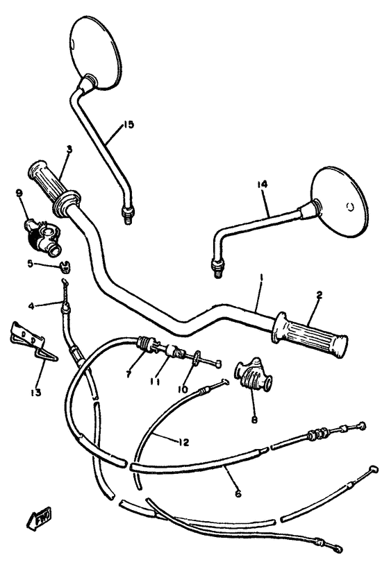 Handlebar. cable