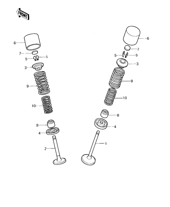 KZ1000 Клапана
