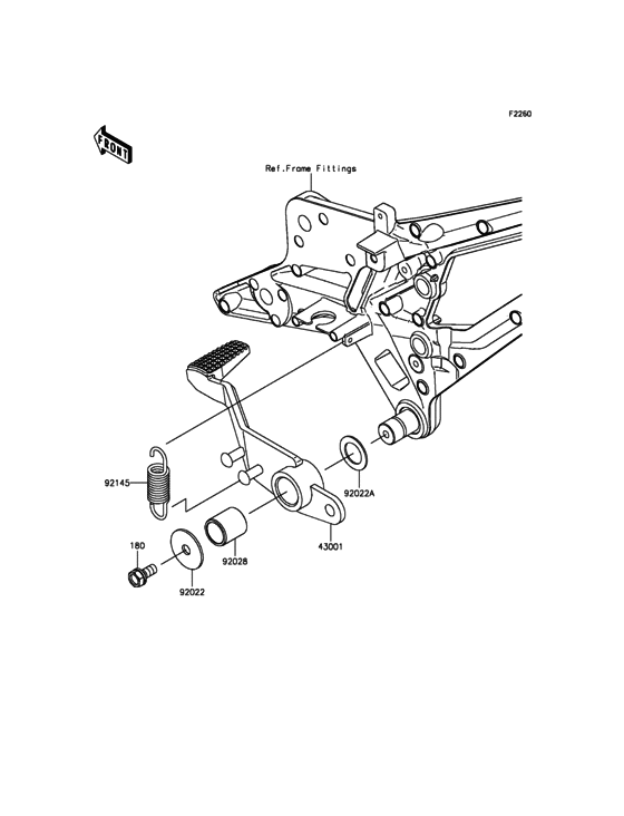 ZR800 Педаль тормоза