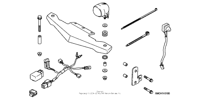 VTX1800C Chrome light bar (sport-custom)