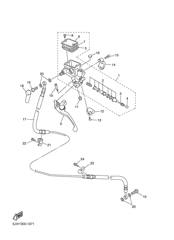 FJR1300 Передний торм. цилиндр 2