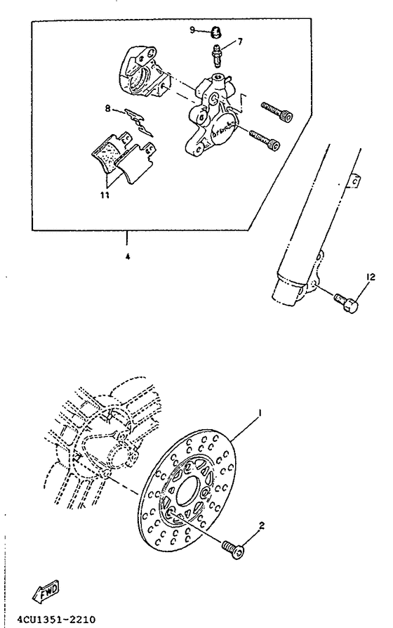 Front brake. caliper