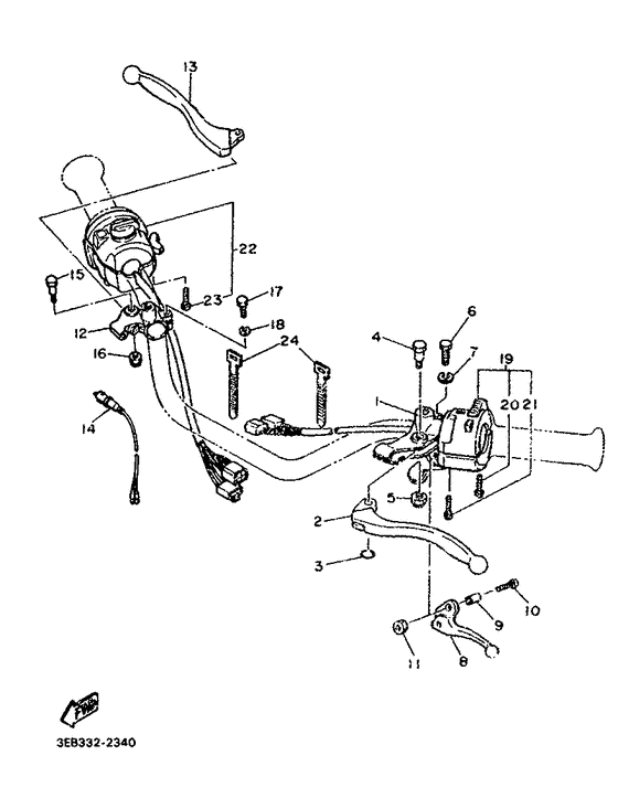 Handle switch. lever