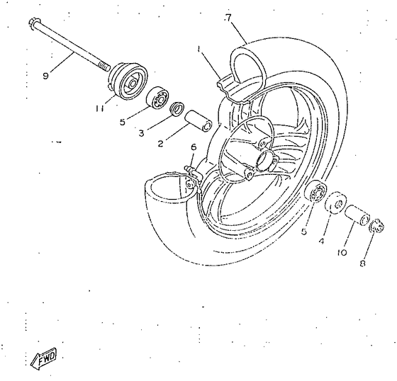 YA50R Переднее колесо