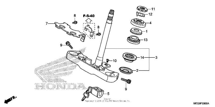 VT750C Steering stem (1)