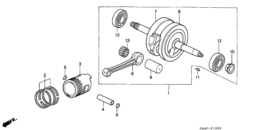 Crankshaft/piston