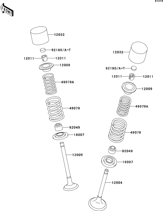 KLX300R Клапана