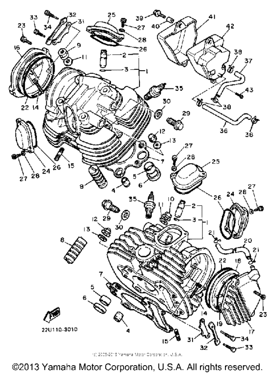XV500K Head cylinder