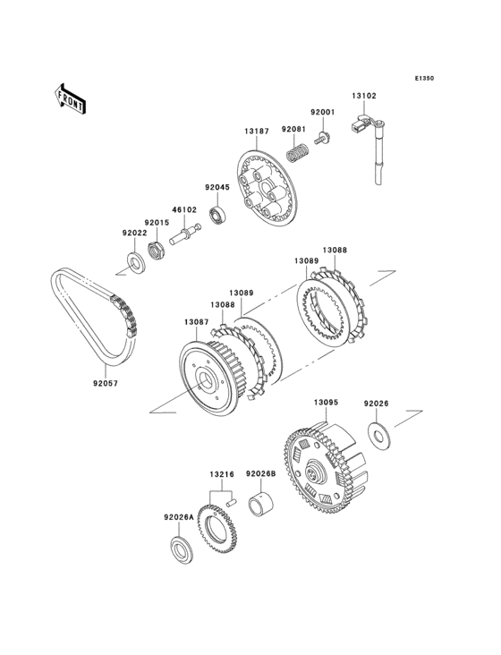 EX500 Сцепление