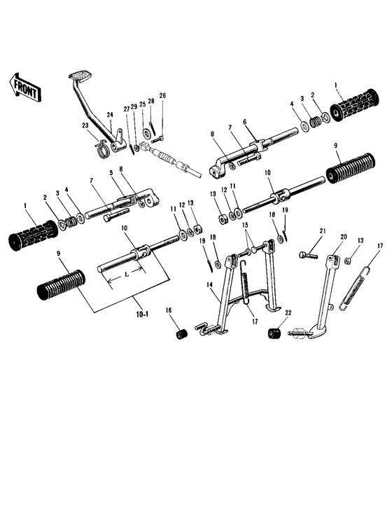 Footrests/stands/brake pedal