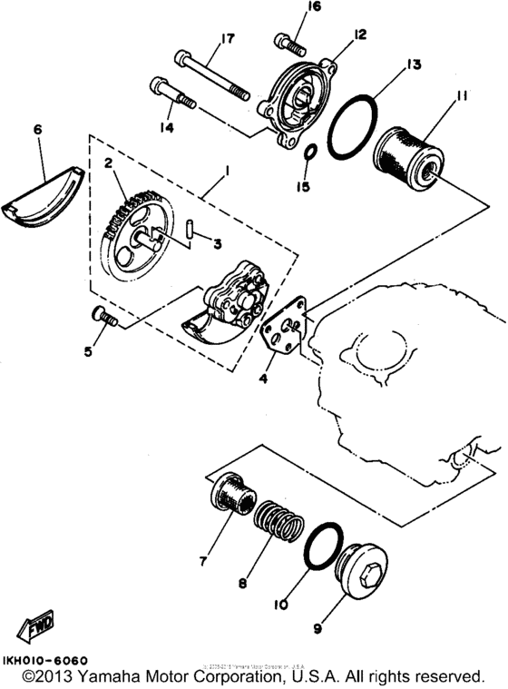 XT225G Масляный насос