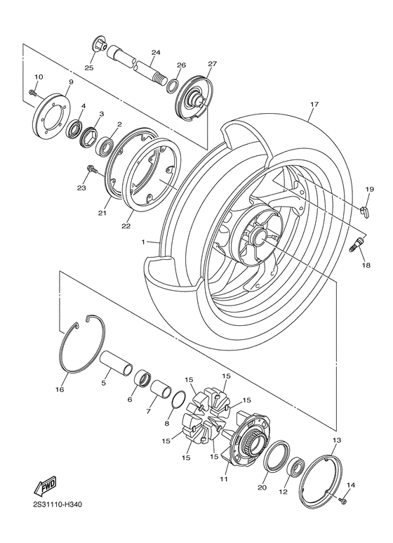 VMX17 Переднее колесо