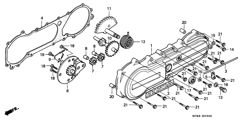 Left crankcase cover/ starter