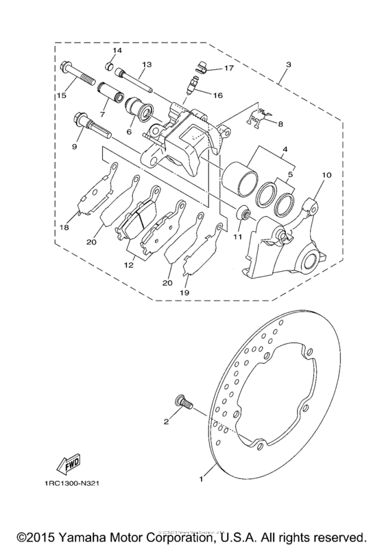 FZ09EO Задний суппорт