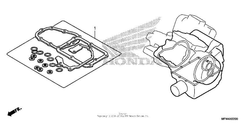 VT1300CS (ABS) Комплект прокладок