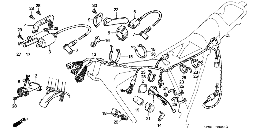 Wire harness/ ignition coil/c.d.i. unit