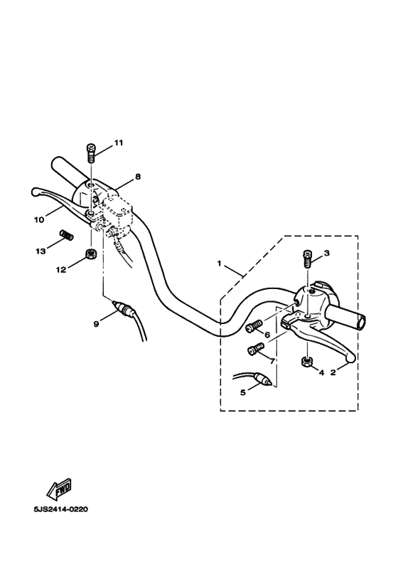XC125V Interruptor  manillar&palanc