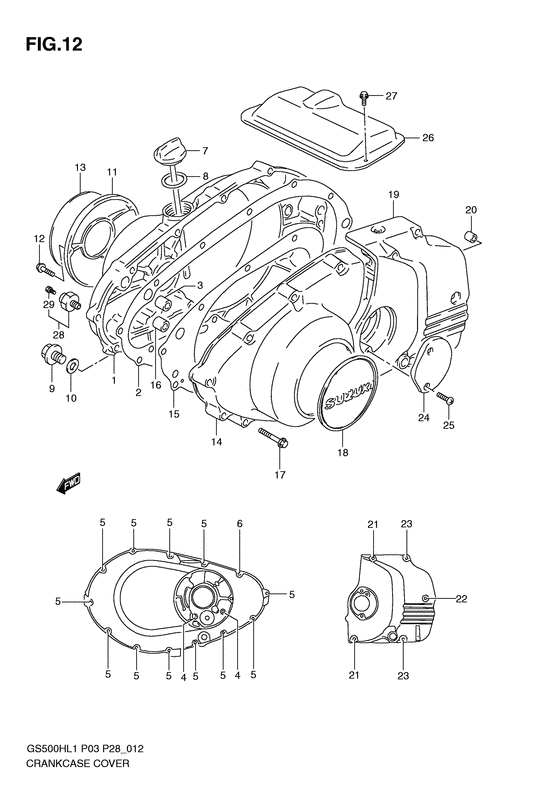 Crankcase cover ass`y  (v