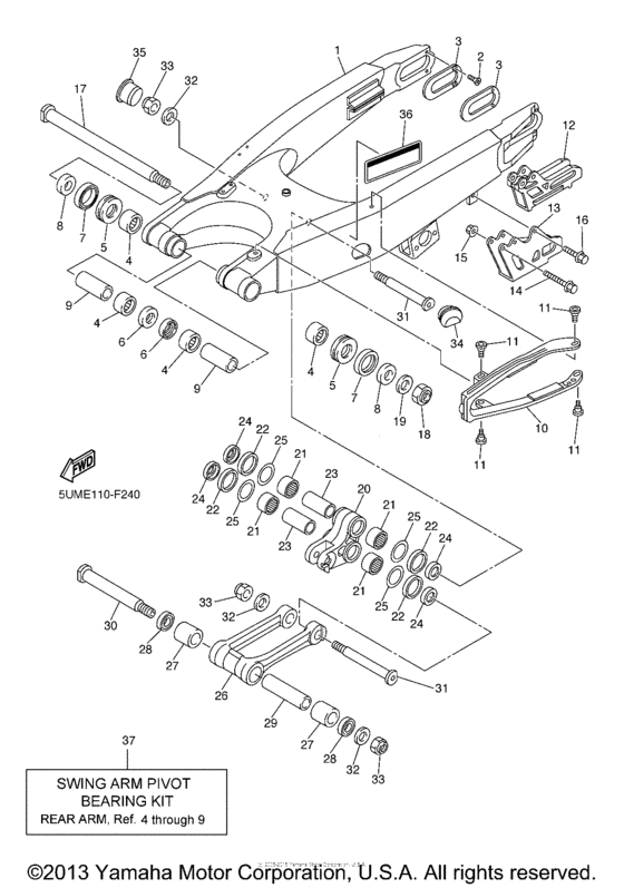 WR250FW Бугель