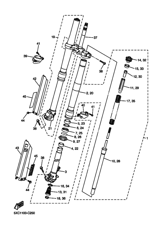 Вилка передней оси