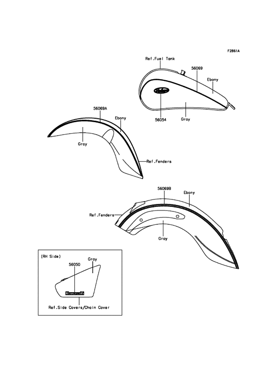 VN900 Decals(Gray / Ebony)
