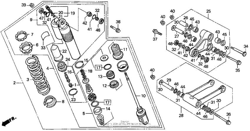 Rear shock absorber 91