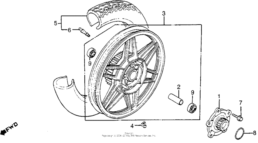 CB550 Переднее колесо