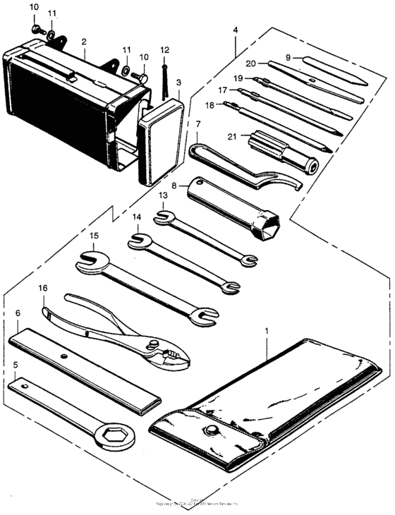 Tool box + tools