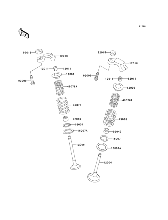 KLE250 Клапана