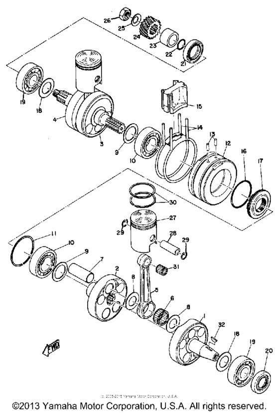 Crank-piston