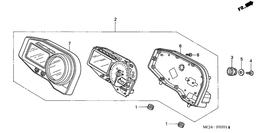 CBR900RR Измерительный прибор