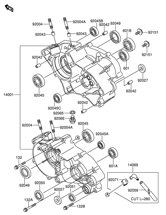 RM65 Картер двигателя