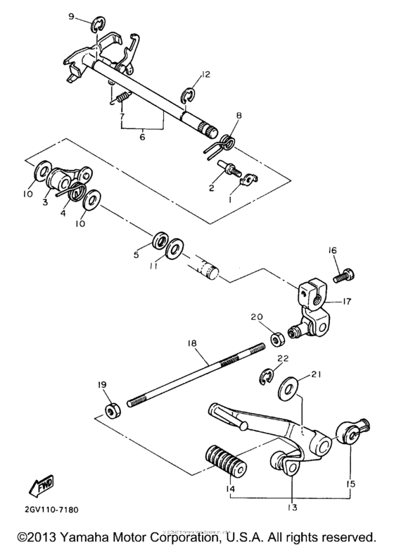 XV535KC Вал переключения