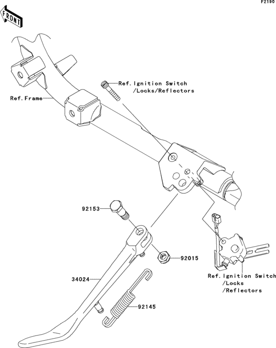 VN900 Подножка