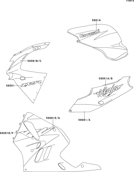 ZX900 Decals(green / white)