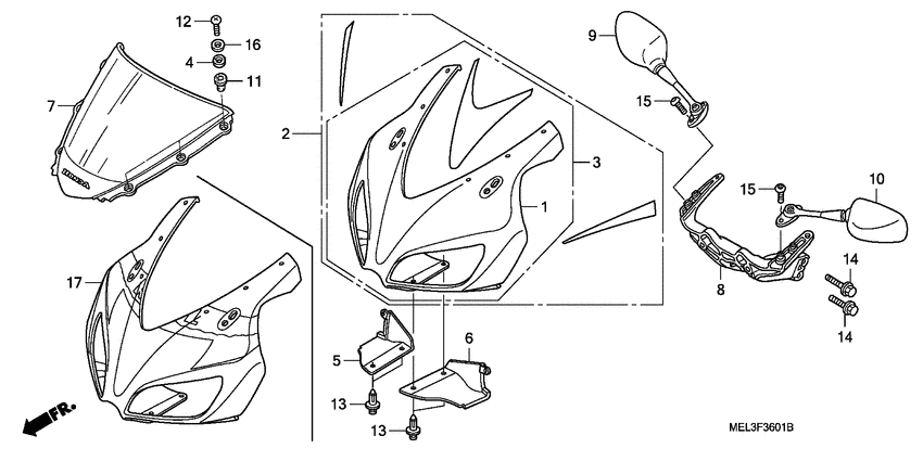 Upper cowling assy