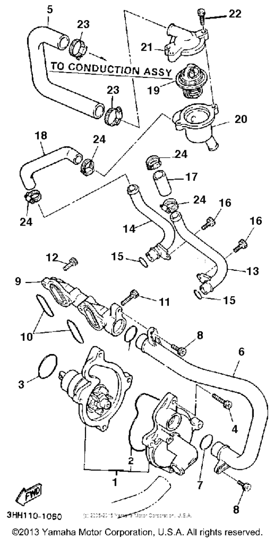 FZR600RD Водяной насос