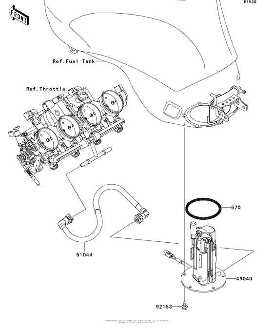 ZX600 Топливный насос