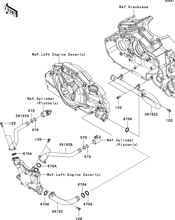 VN1700 Патрубки охлаждения