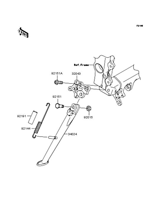 ZX600 Подножка