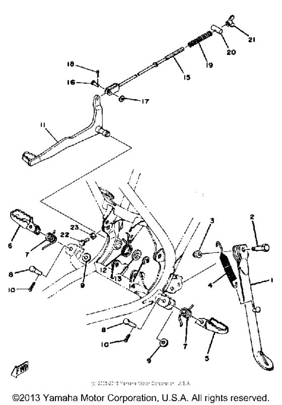 Stand - footrest - brake pedal