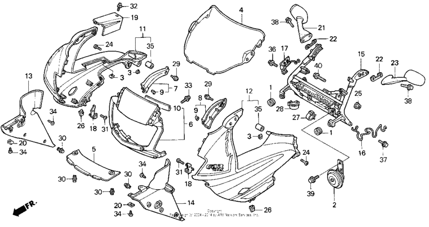 F3 upper cowl 95-96