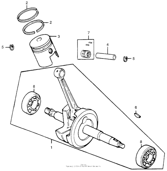 MR50 Коленчатый вал и поршни